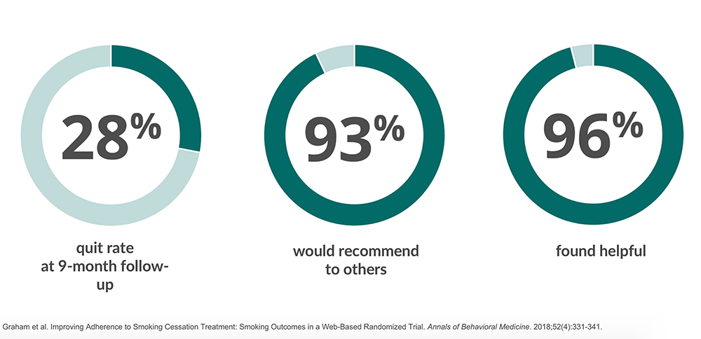 Smoking outcomes in a web based randomized trial